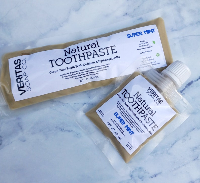 Hydroxyapatiet tandpasta: Super Mint, fluoridevrij, whitening afbeelding 8