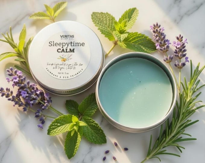 SLEEPYTIME CALM Lotion Bar - Florida-Formulated – 3oz – Herbal Lotion Bar in Metal Tin, Eco Friendly, Bedtime