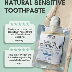 Colloidal Silver Toothpaste for Sensitive Teeth – Mega Mint, Vegan image 2