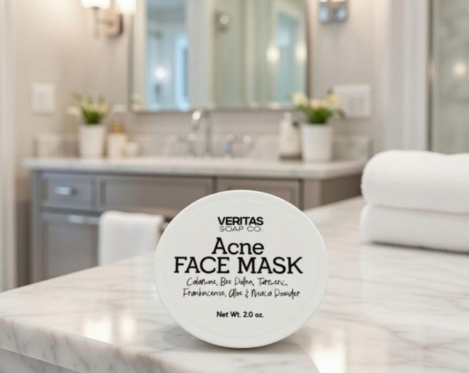 Acne Face Mask - Calamine, Turmeric, and Sea Clay
