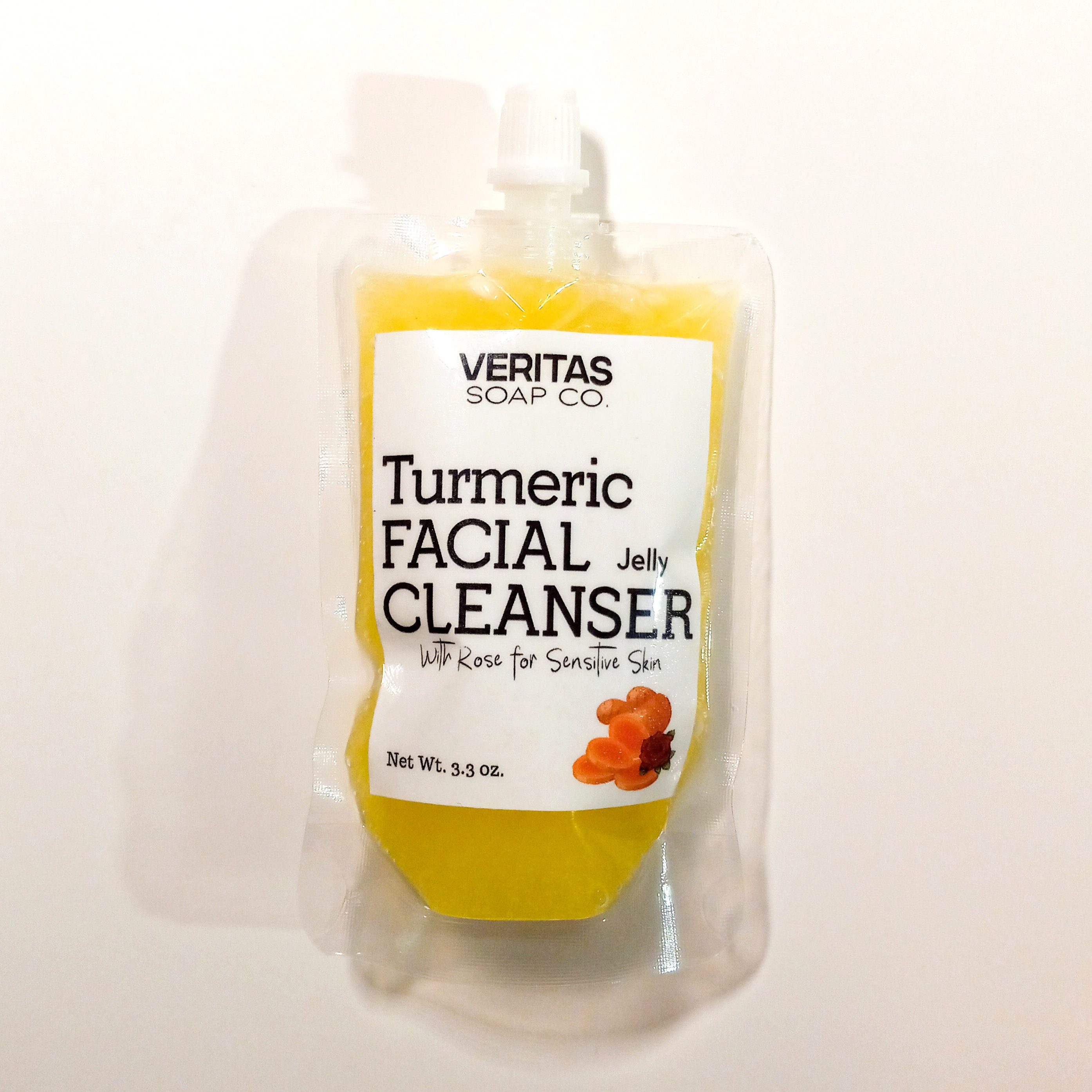 TURMERIC JELLY Facial Cleanser Rose Hydrosol & Turmeric Extract for