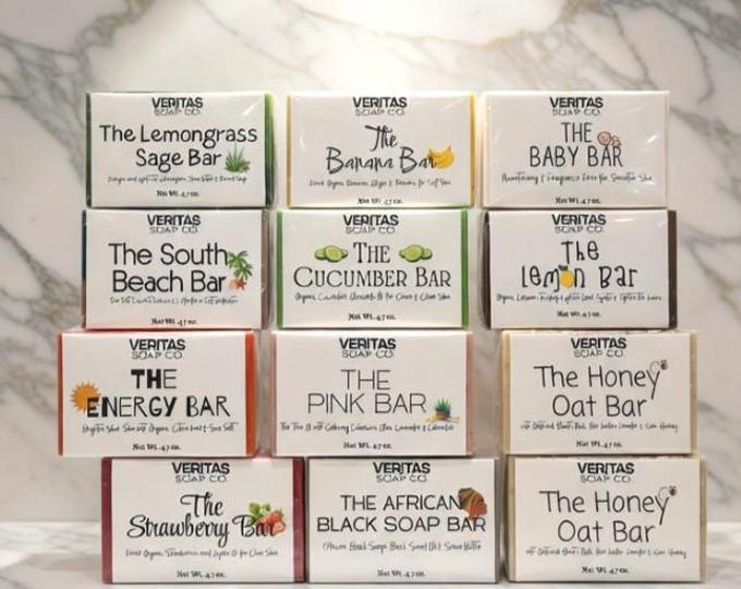 Artisan Soap Set - 4 Bars for 34 Dollars - Vegan Essential Oil Soaps, Company's Choice, Save