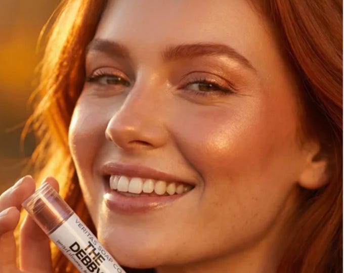 Sunset Cinnamon Shimmer - THE DEBBY Multi Stick - Cream Makeup - Vegan Lipstick, Eye Gloss, Blush