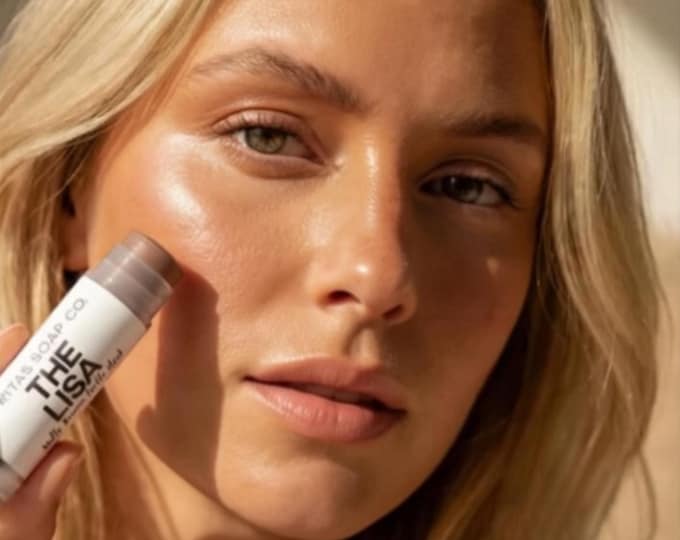 Sheer Matte Brown - THE LISA Multi Stick - Cream Makeup - Vegan Lipstick / Eye Gloss / Cream Blush / Face Bronzer