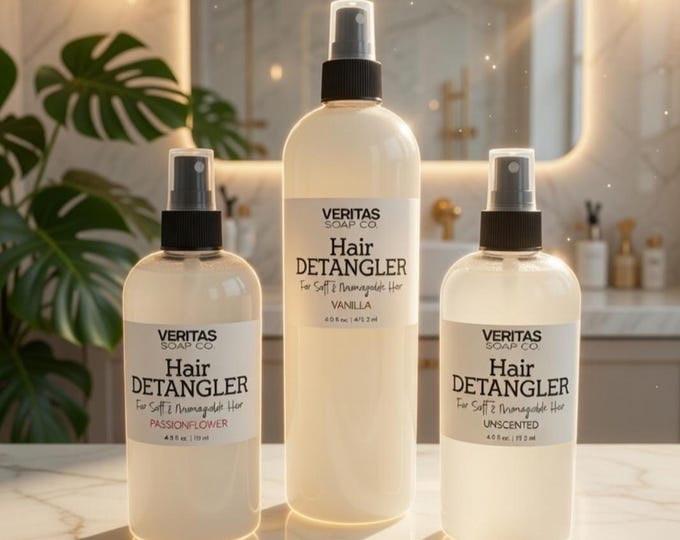 Organic Marshmallow HAIR DETANGLER - Leave-In Conditioner, Soft Hair, Kid Safe