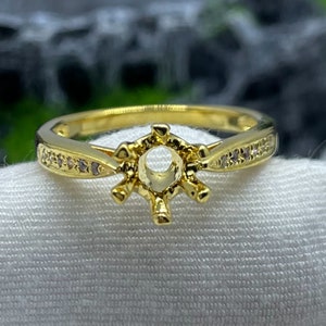 14K Gold 0.75 Carat Round Engagement Ring Setting Semi Mount Solitaire Ring Setting  Without Stone Personalized Jewelry Christmas Gift