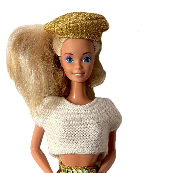 Vintage 1988 80's Mattel Animal Lovin Barbie doll animal print redressed