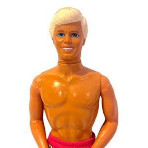 Vintage 1991 90&#39;s Mattel Ski Fun Ken Barbie doll in swim trunks