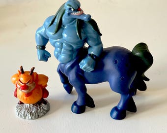 Vintage 1997 90's Mattel Disney Hercules Nessus Centaur & Phil PVC Figures