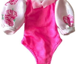 Vintage 1992 90's Mattel Peppermint Rose doll replacement bodysuit for outfit clothes