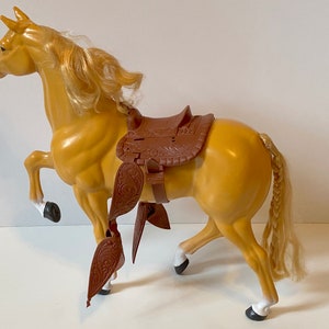 Vintage 1980's Mattel Barbie doll horse figure toy Dallas | Etsy