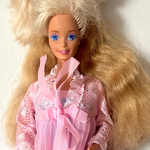 Vintage 1988 80's Mattel Style Magic Barbie doll WondraCurl REDRESSED