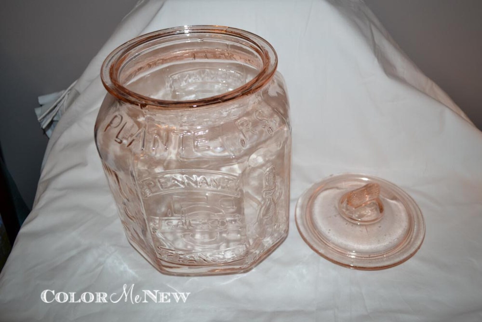 Large Pink Planters Mr Peanut Canister or Jar Early Etsy