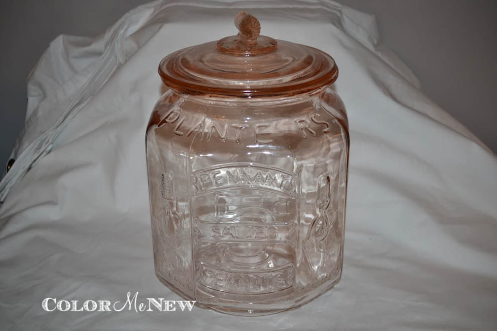 Large Pink Planters Mr Peanut Canister or Jar Early Etsy