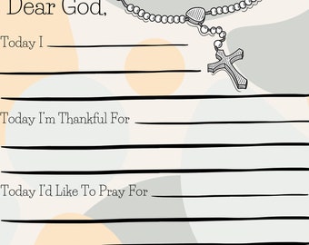 7DaySheets Toddler/Kids Praying Journal With New Style/Digital Instant Download