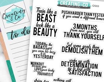 quotes sticker etsy