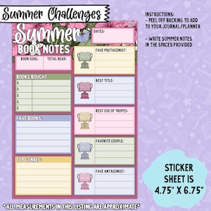 Buch Notizen - Lost Pages 2025 Sommer Notizen Seite Sticker Dashboard - SR017