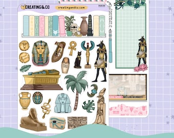 Ancient Egyptian Archaeology Decorative Journal Sticker Sheet Set - DS103