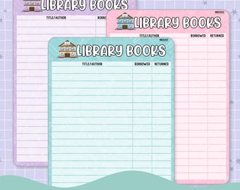 Library Books Note Page Planner & Journal Sticker Sheet Set - NB012