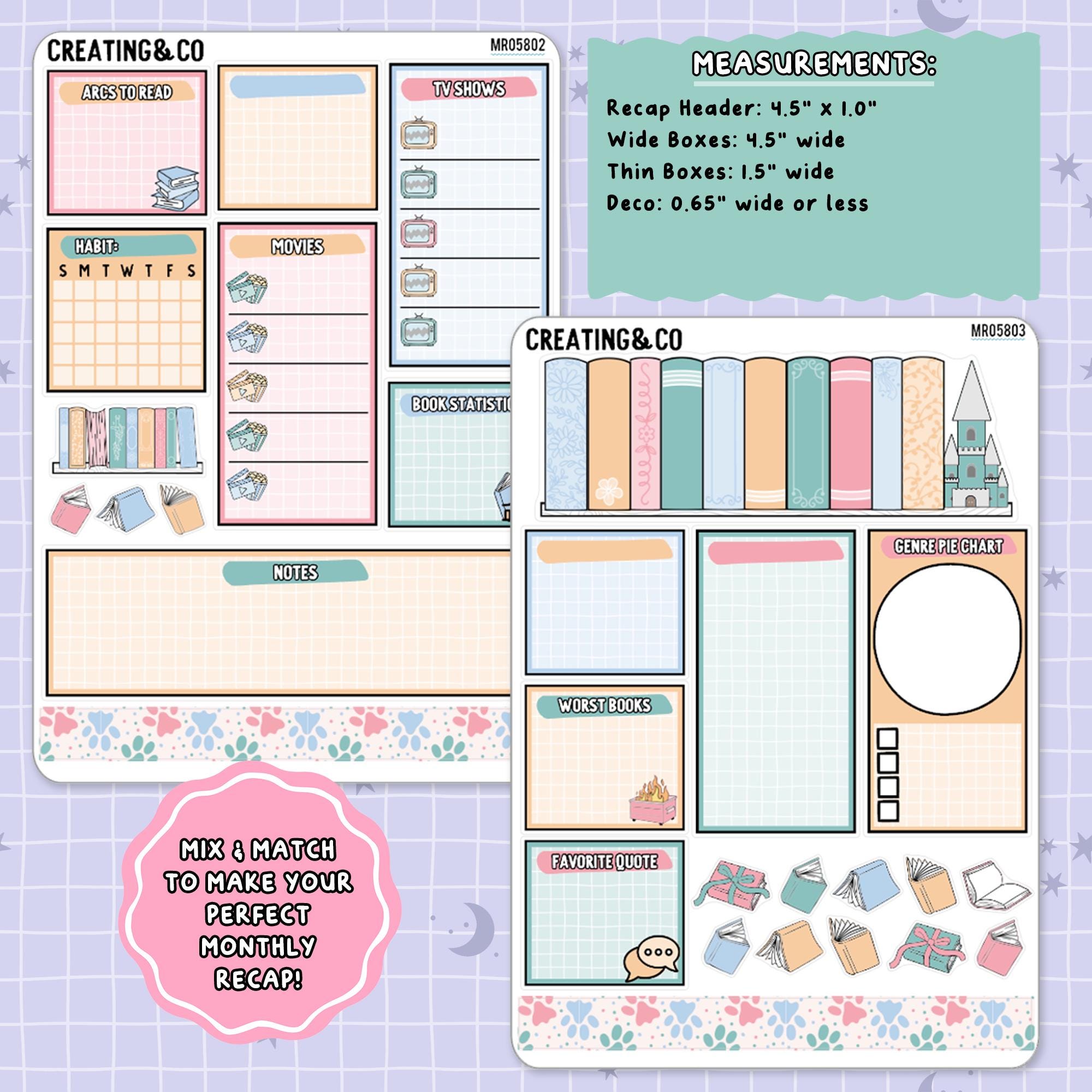April Notes Design Paws & Pages April Monthly Notes Page Builder Planner Sticker Kit ...