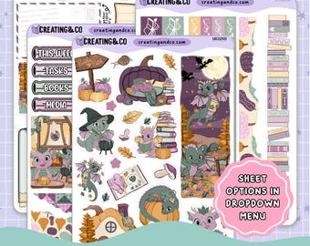 Dragon Harvest Autumn Reading Challenge Junk Journal & Deco Sticker Sheet Set - SRC025