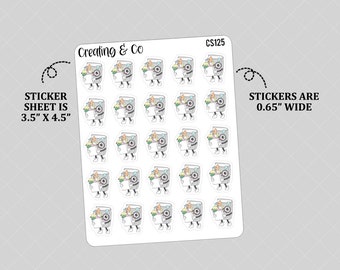 Groceries Booksy Character Functional Stickers - CS125