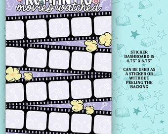 Romantic Movies Watched Notes Page Sticker Dashboard - NP014