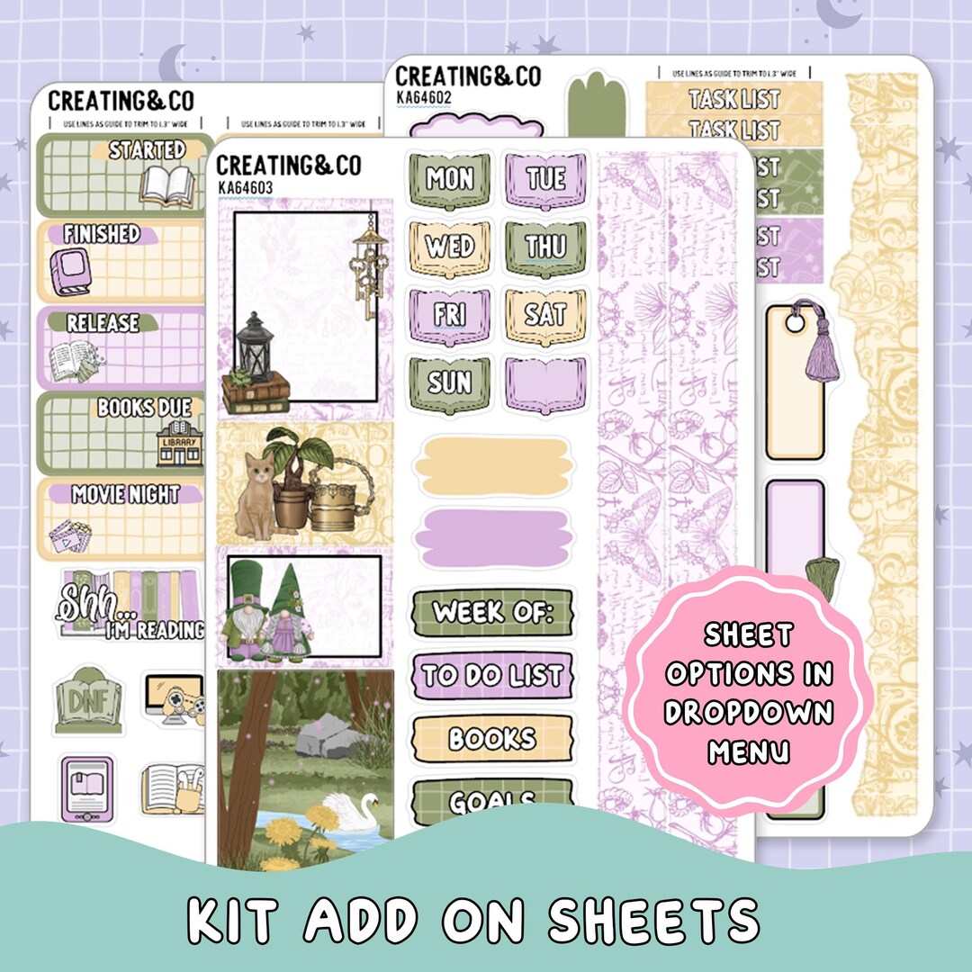Nature's Peace Witchy Weekly Kit Add on Planner Sticker Sheets - KA646 ...