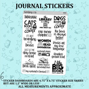 Bookish Lifestyle Quote Stickers - QS012