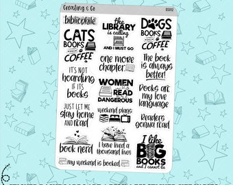 Bookish Lifestyle Quote Stickers - QS012