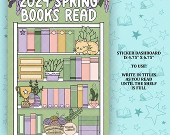 Spring Books Read Notes Page Sticker Dashboard - RC337