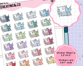 Pajama Read Icon Functional Stickers - SBS016