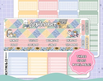 Cosy patchwork maandplanner stickerset september - MN/HBM/MS064