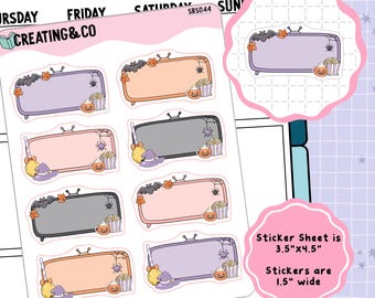 Halloween TV Label Functional Stickers - SBS044
