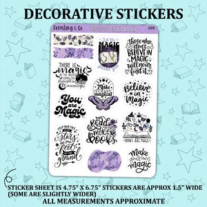 Fairy Forest Magic Inspirational Quote Journal Deco Stickers - JS019