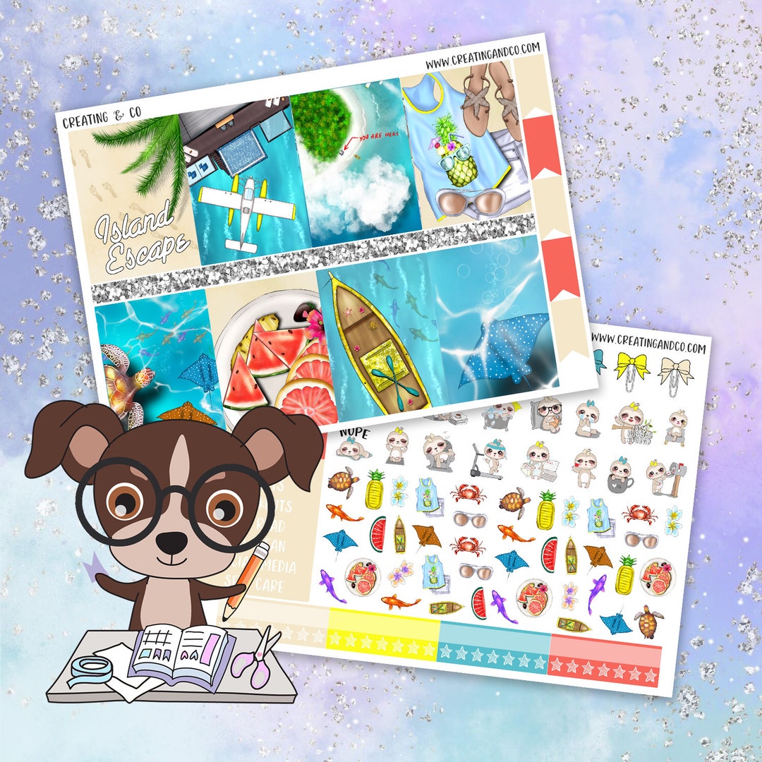 Island - Printable Weekly Planner Stickers - Etsy