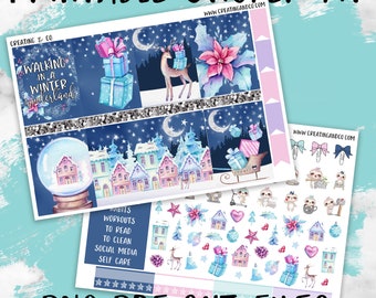 Christmas Wonderland - Printable Weekly Planner Stickers