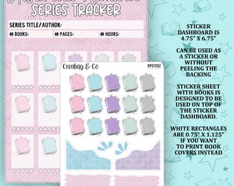 Historical Romance Series Tracker Notes Page Sticker Dashboard - NP017 - NP019