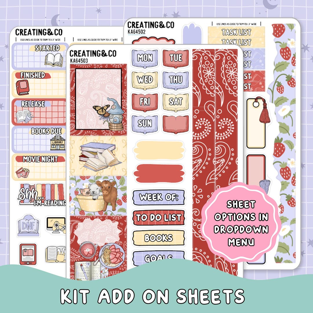 Country Cottage Spring Weekly Kit Add on Planner Sticker Sheets - KA645 ...