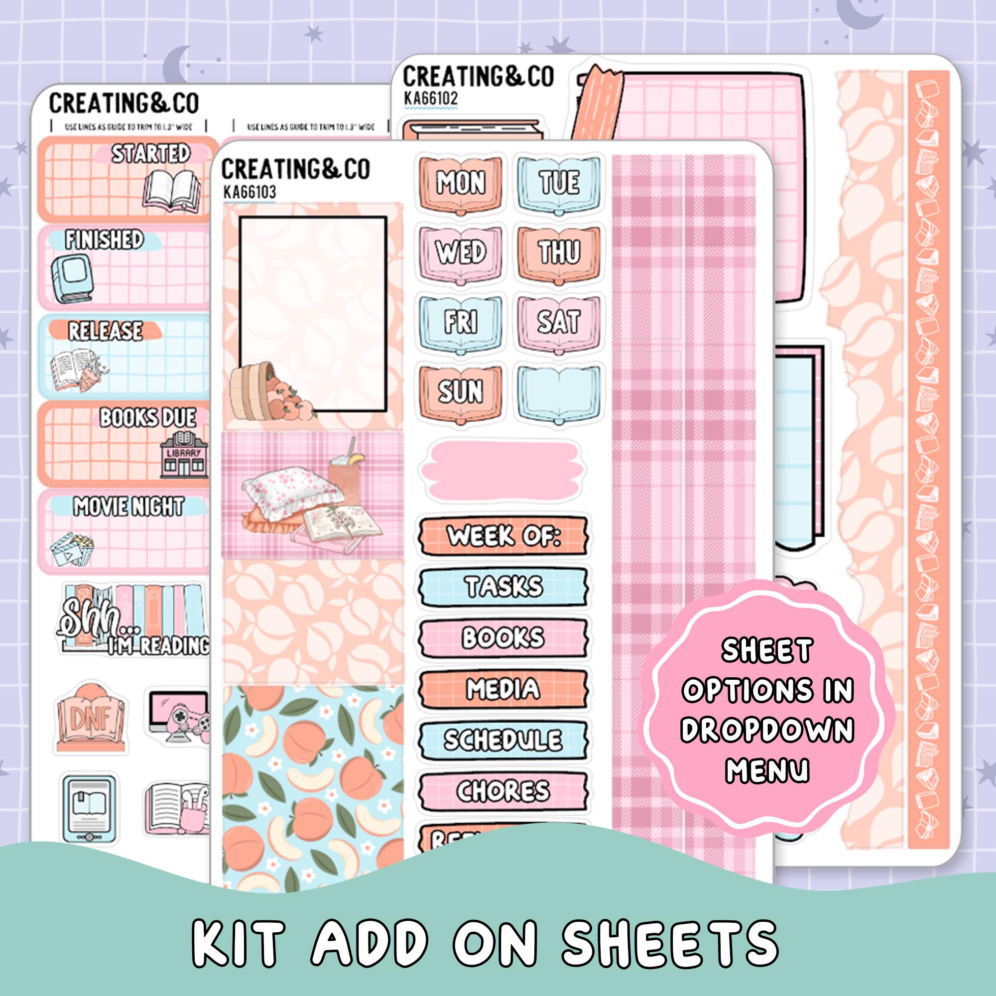 Sweet as a Peach Weekly Kit add-on stickervellen - KA661