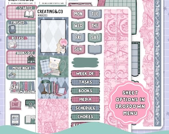 Curious Academia Weekly Kit Add On Planner Sticker Sheets - KA662