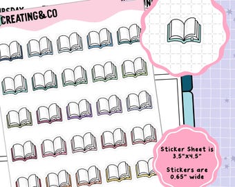 Open Book Icon Functional Stickers - SBS025