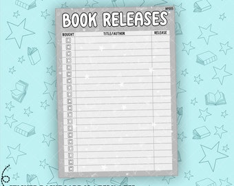 Book Releases Notes Page Sticker Dashboard - NP005