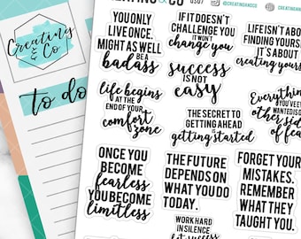 Inspirational Quote Planner Stickers for a Variety of Planners, Motivational Quote Stickers, Inspirational Quotes