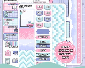 Bookish Video Game Archive Adventures Weekly Kit Add-On Stickervellen - KA658