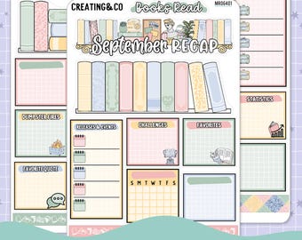 Cosy patchwork maandnotities september Page Builder planner stickerkit - MR064