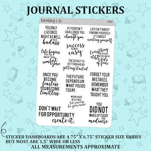 Inspirational Quote Planner Stickers for a Variety of Planners, Motivational Quote Stickers, Inspirational Quotes