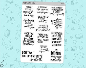 Motivational Quote Planner Stickers