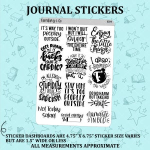 Sarcastic Lifestyle Quote Stickers, Version 2 - QS019