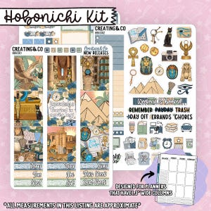 Kit de Planejador Semanal Hobonichi Cousin - A Maldição do Arquivista - Adesivos de 3,3 cm - HB613